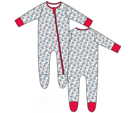 Santa Shark Footie