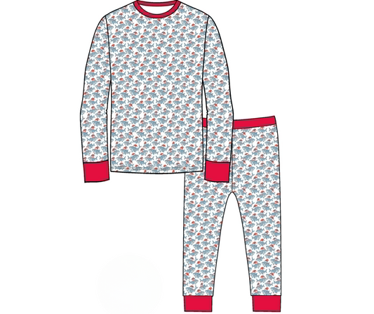 Santa Shark Two Piece Pajama